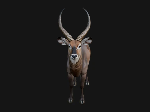 Gazelle Statue Design 10 - 3D Print Model 3D 프린트 모델