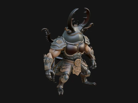 Beast Warrior Statue Design 2 - 3D Print Model 3D Print Model