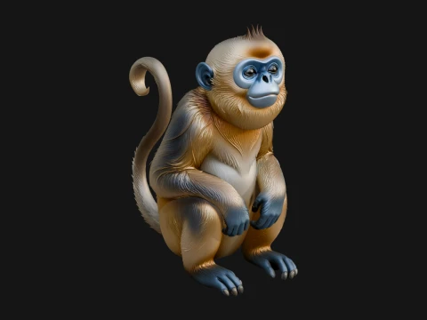 Monkey Statue Design 11 - 3D Print Model 3D Print Model