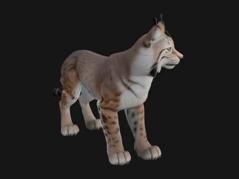 Eurasian Lynx Statue Design 5 - 3D Print Model 3D printmodel