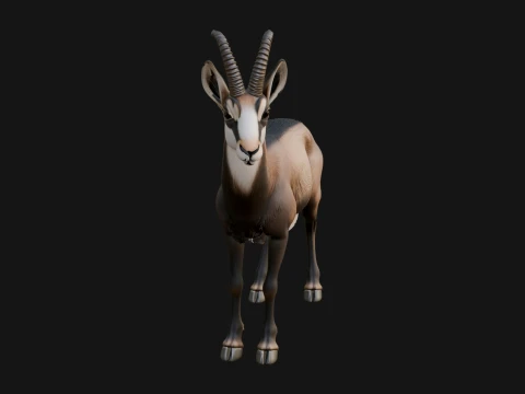 Gazelle Statue Design 12 - 3D Print Model 3D Druckmodell