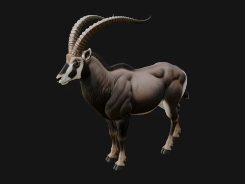 Ibex Goat Statue Design 2 - 3D Print Model 3D Print Model