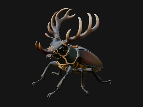 Beetle Statue Design 7 - 3D Print Model 3D Print Model