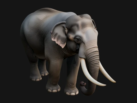 Elephant Statue Design 3 - 3D Print Model 3D Print Model
