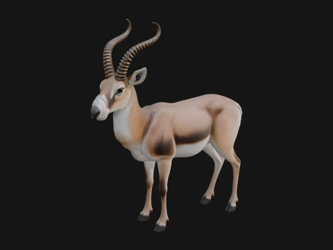 Gazelle Statue Design 14 - 3D Print Model 3D Druckmodell