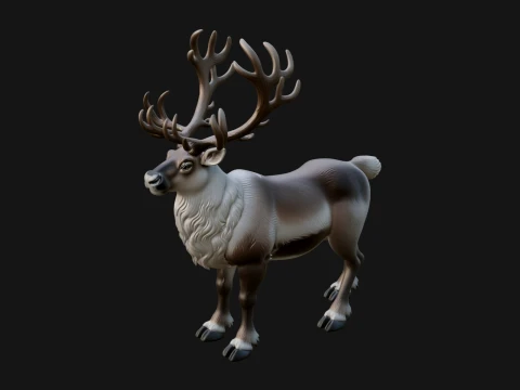 Reindeer Statue Design 2 - 3D Print Model 3Dプリントモデル