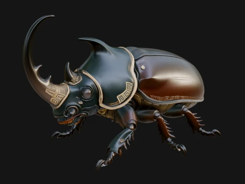 Beetle Statue Design 8 - 3D Print Model 3D Print Model