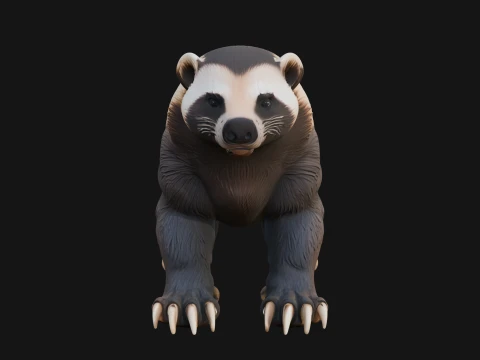 Honey Badger Statue Design 1 - 3D Print Model 3D Print Model
