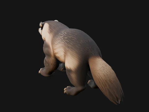 Honey Badger Statue Design 1 - 3D Print Model 3D Print Model