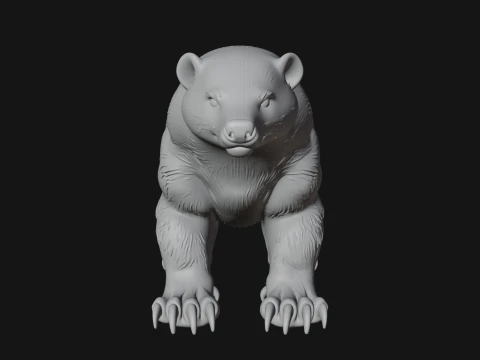 Honey Badger Statue Design 1 - 3D Print Model 3D Print Model