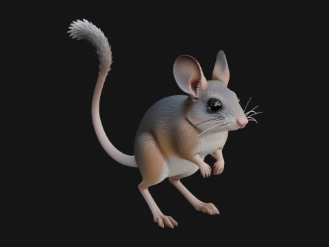Jerboa Statue Design 1 - 3D Print Model 3D Print Model