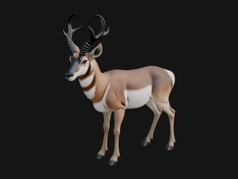 Gazelle Statue Design 16 - 3D Print Model 3D Druckmodell