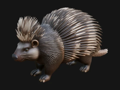 Porcupine Statue Design 1 - 3D Print Model 3Dプリントモデル