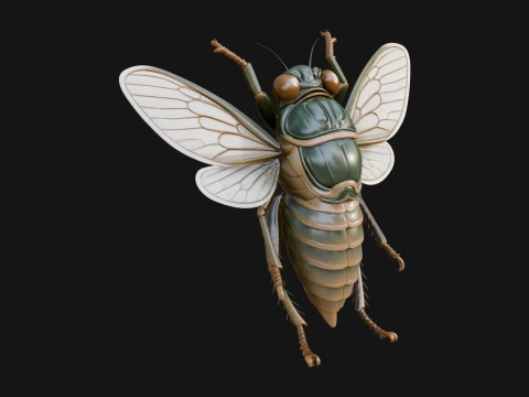 Cicada Statue Design 3 - 3D Print Model 3D Print Model