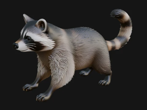 Raccoon Statue Design 2 - 3D Print Model 3D printmodel