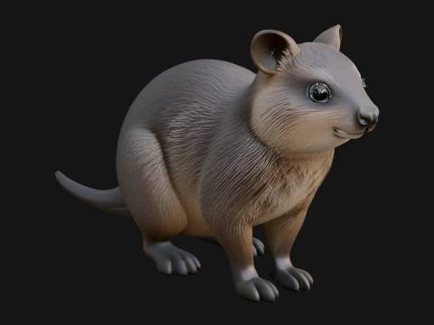 Quokka Statue Design 1 - 3D Print Model 3D Print Model