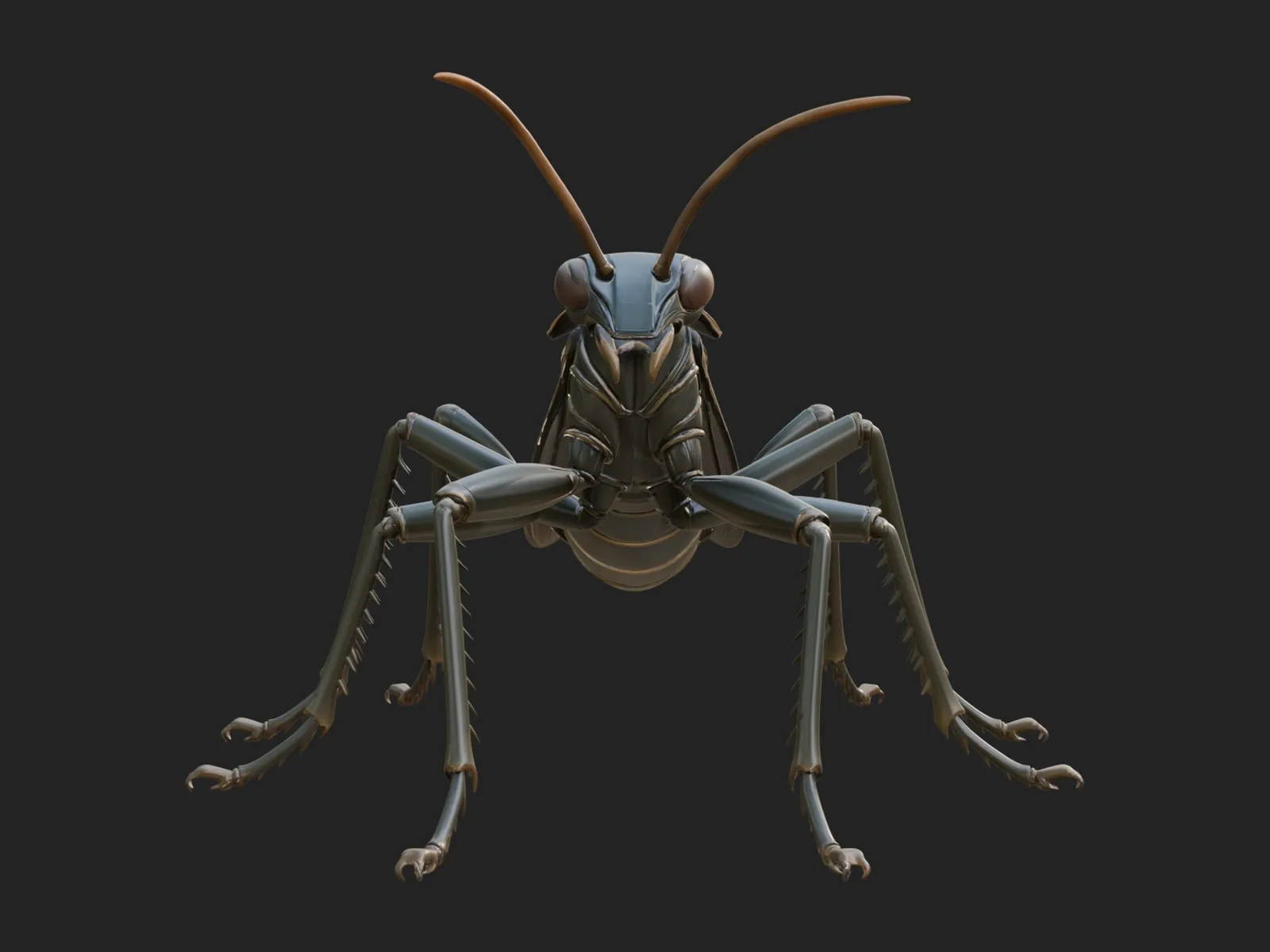 Praying Mantis Statue Design 5 - 3D Print Model 3D Print Model .c4d .max .obj .3ds .fbx .stl .blend 