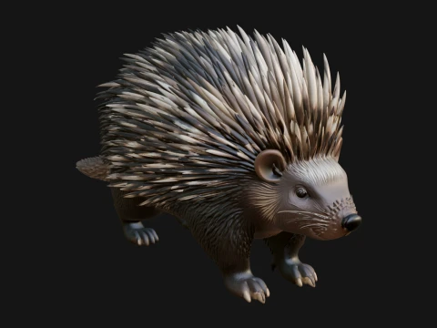 Porcupine Statue Design 2 - 3D Print Model Modelo de Impressão 3D