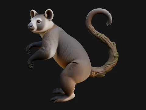 Tree Possum Statue Design 1 - 3D Print Model 3D Print Model