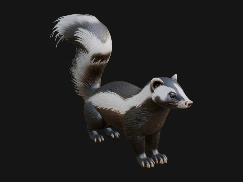 Skunk Statue Design 1 - 3D Print Model 3D Print Model