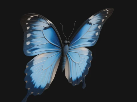 Swallowtail Butterfly Statue Design 3 - 3D Print Model 3D Druckmodell