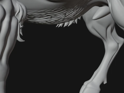 Ibex Goat Statue Design 8 - 3D Print Model 3D Print Model