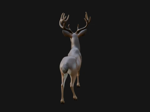 Stag Deer Statue Design 12 - 3D Print Model 3D Print Model