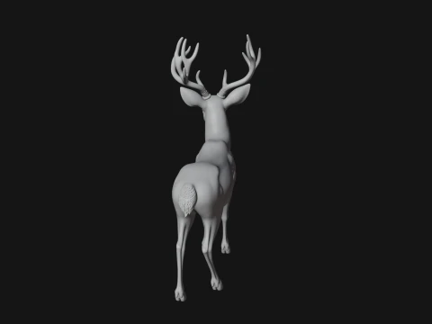 Stag Deer Statue Design 12 - 3D Print Model 3D Print Model