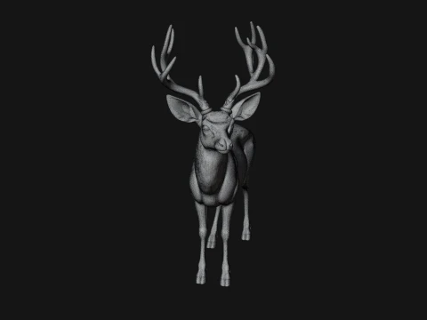 Stag Deer Statue Design 12 - 3D Print Model 3D Print Model