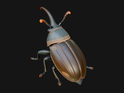 Beetle Statue Design 13 - 3D Print Model 3D Print Model