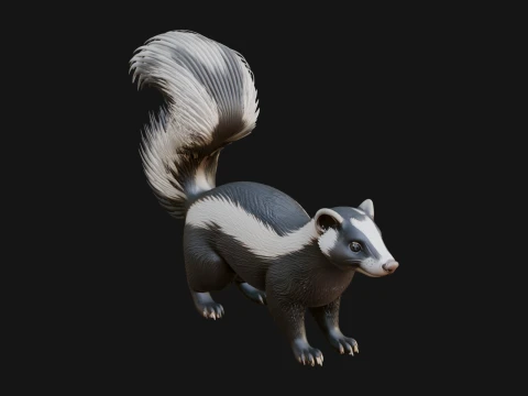 Skunk Statue Design 2 - 3D Print Model 3D Print Model