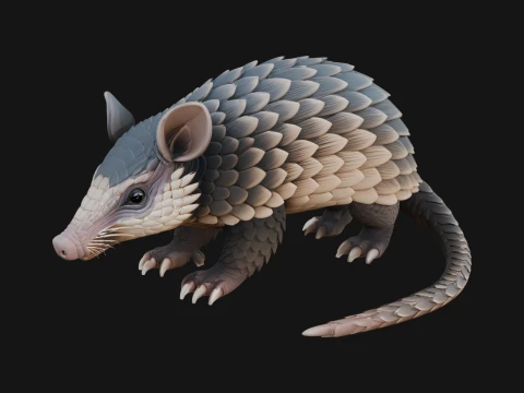 Pangolin Statue Design 5 - 3D Print Model 3D Druckmodell