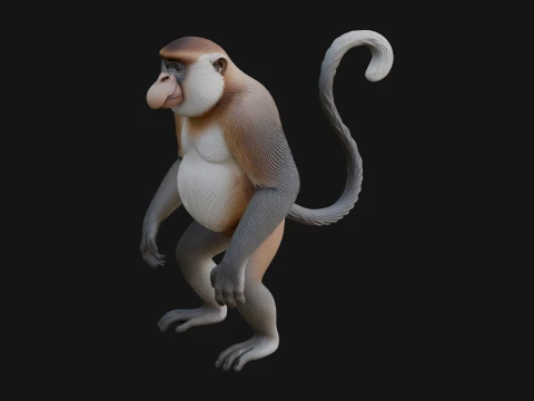 Monkey Statue Design 15 - 3D Print Model 3D 프린트 모델