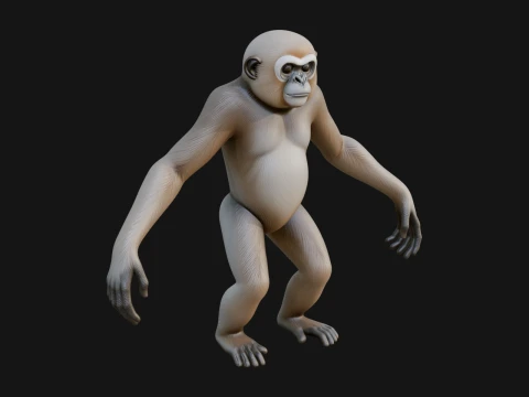 Monkey Statue Design 16 - 3D Print Model 3D 프린트 모델