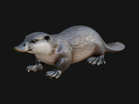 Beaver Statue Design 1 - 3D Print Model 3D Print Model