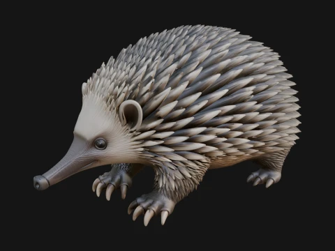 Echidna Statue Design 2 - 3D Print Model 3D 프린트 모델