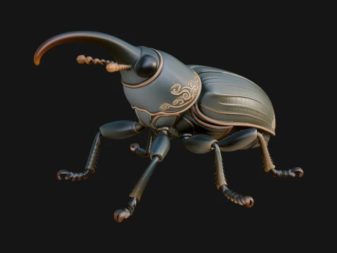 Beetle Statue Design 16 - 3D Print Model 3D Print Model