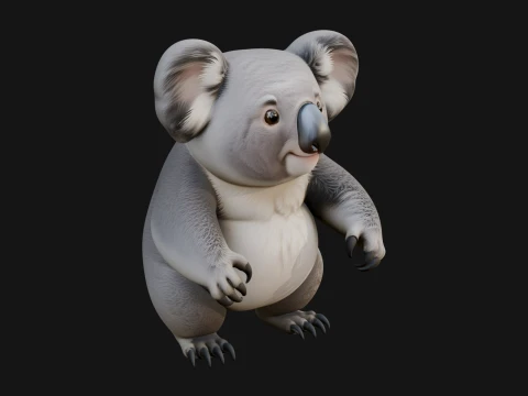 Koala Bear Statue Design 2 - 3D Print Model 3D Print Model