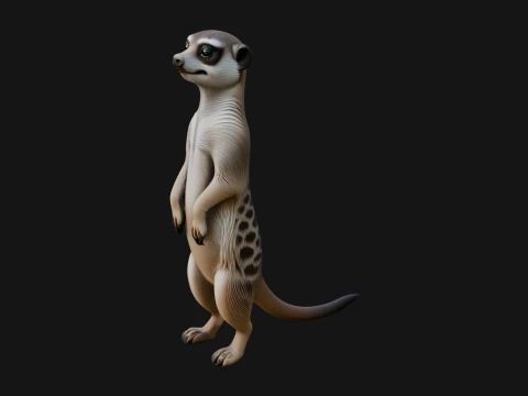 Meerkat Statue Design 1 - 3D Print Model 3D Print Model