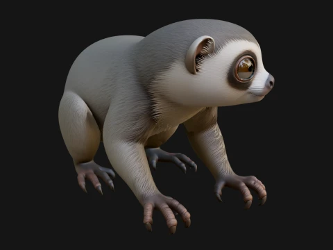 Tarsier Statue Design 2 - 3D Print Model Modello di stampa 3D