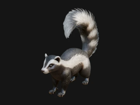 Skunk Statue Design 3 - 3D Print Model 3D Print Model