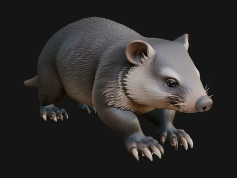 Wombat Statue Design 3 - 3D Print Model 3D Print Model