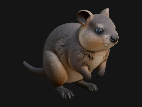 Quokka Statue Design 2 - 3D Print Model 3D Print Model