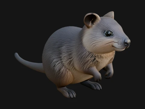 Quokka Statue Design 3 - 3D Print Model 3D Print Model