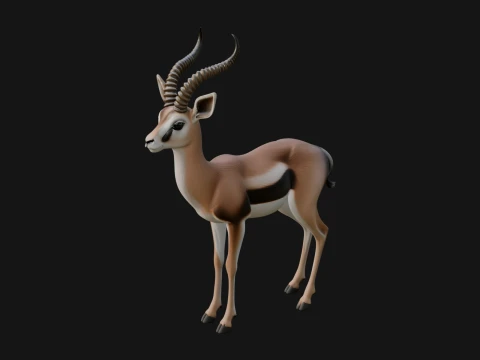 Gazelle Statue Design 23 - 3D Print Model 3D Druckmodell