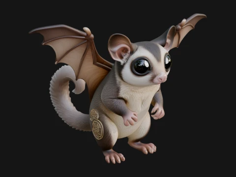 Sugar Glider Statue Design 1 - 3D Print Model 3D Print Model