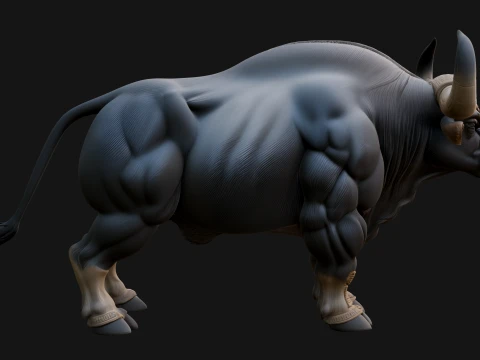 Water Buffalo Statue Design 9 - 3D Print Model 3D Print Model