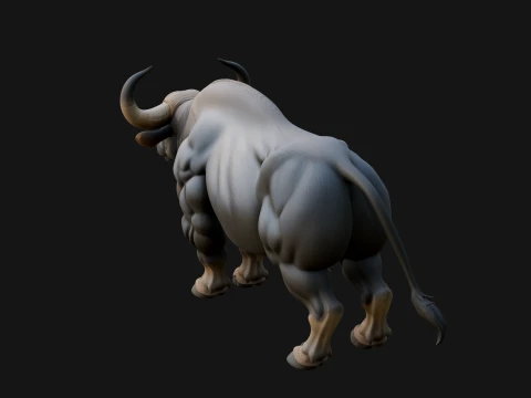 Water Buffalo Statue Design 9 - 3D Print Model 3D Print Model