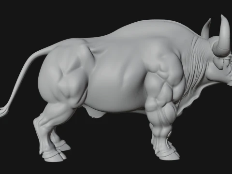 Water Buffalo Statue Design 9 - 3D Print Model 3D Print Model