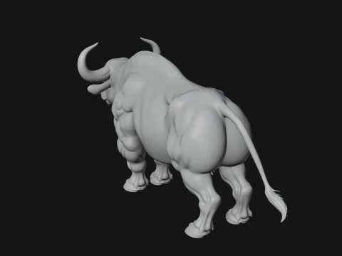 Water Buffalo Statue Design 9 - 3D Print Model 3D Print Model
